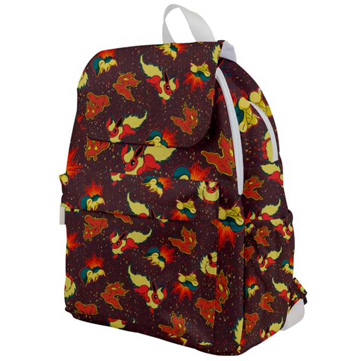 fire type Top Flap Backpack