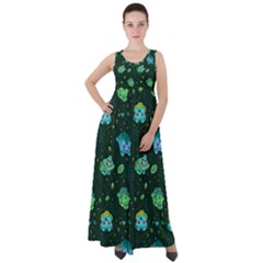 Grass Love Empire Waist Velour Maxi Dress by Mezalola