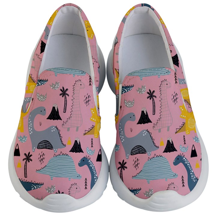 dinosaurs pattern Kids  Lightweight Slip Ons