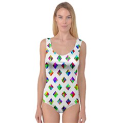 Rainbow Lattice Princess Tank Leotard  by Mariart