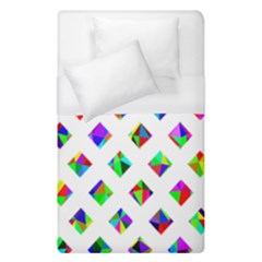 Rainbow Lattice Duvet Cover (single Size) by Mariart