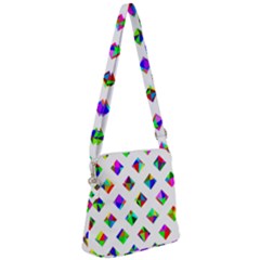 Rainbow Lattice Zipper Messenger Bag by Mariart