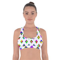 Rainbow Lattice Cross Back Sports Bra by Mariart