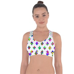 Rainbow Lattice Cross String Back Sports Bra by Mariart