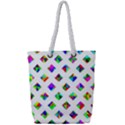 Rainbow Lattice Full Print Rope Handle Tote (Small) View1