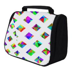 Rainbow Lattice Full Print Travel Pouch (small) by Mariart