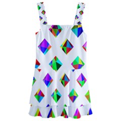 Rainbow Lattice Kids  Layered Skirt Swimsuit by Mariart