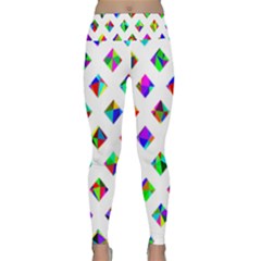 Rainbow Lattice Lightweight Velour Classic Yoga Leggings by Mariart