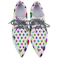 Rainbow Lattice Pointed Oxford Shoes