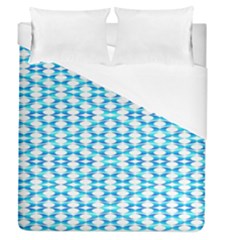 Fabric Geometric Aqua Crescents Duvet Cover (queen Size) by Bajindul