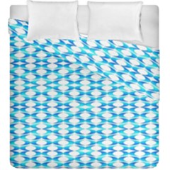 Fabric Geometric Aqua Crescents Duvet Cover Double Side (king Size) by Bajindul