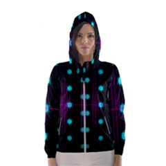 Sound Wave Frequency Women s Hooded Windbreaker