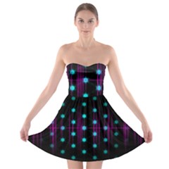 Sound Wave Frequency Strapless Bra Top Dress