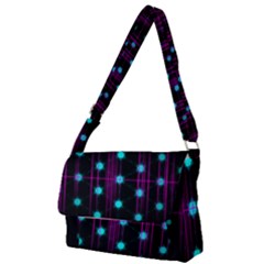 Sound Wave Frequency Full Print Messenger Bag