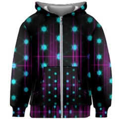 Sound Wave Frequency Kids  Zipper Hoodie Without Drawstring