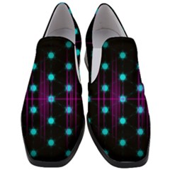 Sound Wave Frequency Women Slip On Heel Loafers