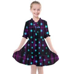 Sound Wave Frequency Kids  All Frills Chiffon Dress