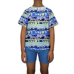 Lemonade Pattern Kids  Short Sleeve Swimwear by bloomingvinedesign