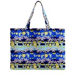 Lemonade Pattern Zipper Mini Tote Bag by bloomingvinedesign