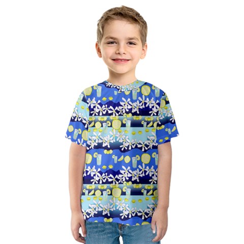 Lemonade Pattern Kids  Sport Mesh Tee by bloomingvinedesign