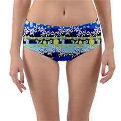 Lemonade Pattern Reversible Mid-waist Bikini Bottoms by bloomingvinedesign