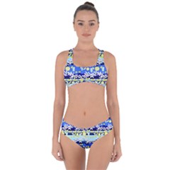 Lemonade Pattern Criss Cross Bikini Set by bloomingvinedesign