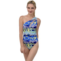 Lemonade Pattern To One Side Swimsuit by bloomingvinedesign