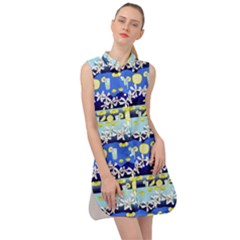 Lemonade Pattern Sleeveless Shirt Dress by bloomingvinedesign