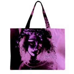 Sad Doll Pink Glow Zipper Mini Tote Bag by snowwhitegirl