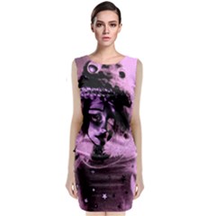 Sad Doll Pink Glow Sleeveless Velvet Midi Dress by snowwhitegirl