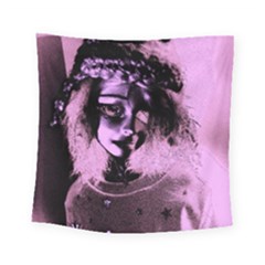 Sad Doll Pink Glow Square Tapestry (small) by snowwhitegirl