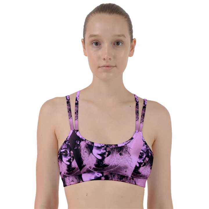 Sad Doll Pink Glow Line Them Up Sports Bra