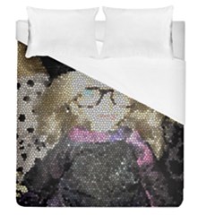 Cat Ears Doll Stained Glass Duvet Cover (queen Size) by snowwhitegirl