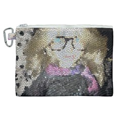 Cat Ears Doll Stained Glass Canvas Cosmetic Bag (xl) by snowwhitegirl