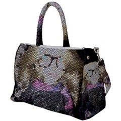 Cat Ears Doll Stained Glass Duffel Travel Bag by snowwhitegirl