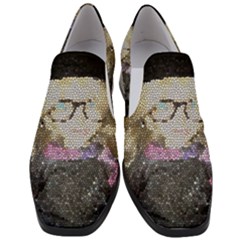 Cat Ears Doll Stained Glass Women Slip On Heel Loafers by snowwhitegirl