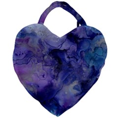 Blue Purple Ink                        Giant Heart Shaped Tote by LalyLauraFLM