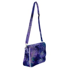 Blue Purple Ink                    Shoulder Bag With Back Zipper by LalyLauraFLM