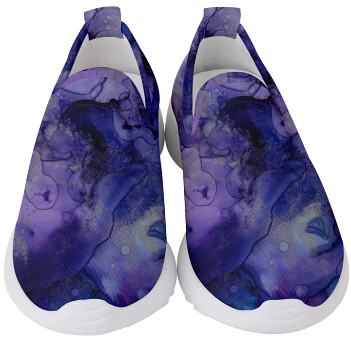 Blue purple ink                     Kids  Slip On Sneakers