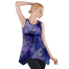 Blue Purple Ink                        Side Drop Tank Tunic by LalyLauraFLM