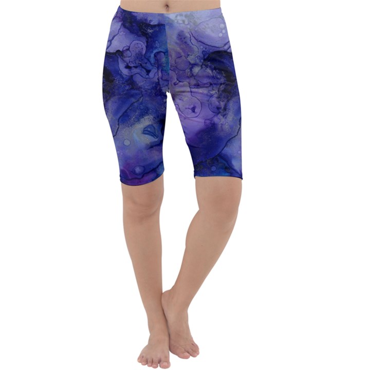 Blue purple ink                        Cropped Leggings