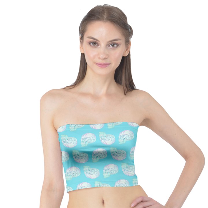 Glitched Candy Skulls Tube Top