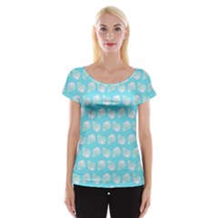 Glitched Candy Skulls Cap Sleeve Top