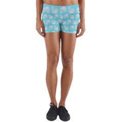 Glitched Candy Skulls Yoga Shorts