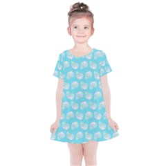 Glitched Candy Skulls Kids  Simple Cotton Dress by VeataAtticus