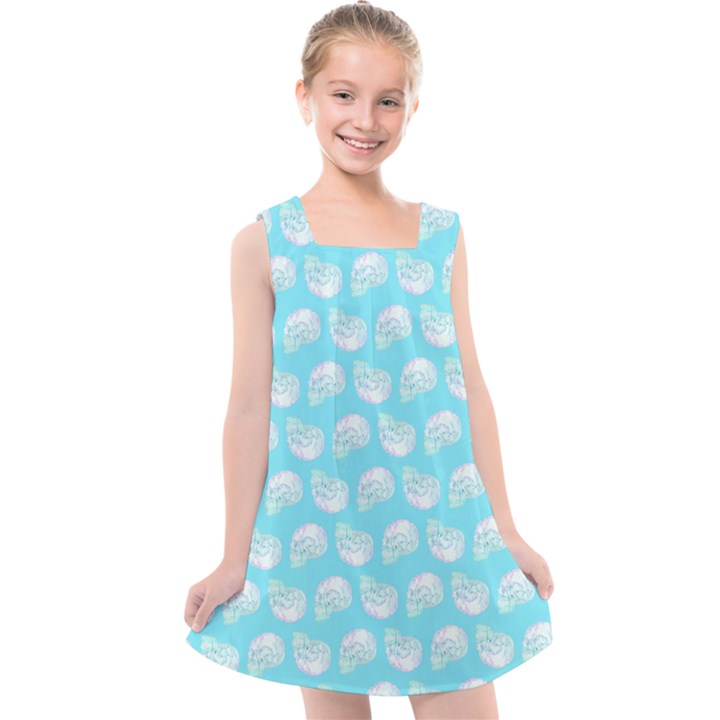 Glitched Candy Skulls Kids  Cross Back Dress