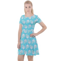 Glitched Candy Skulls Cap Sleeve Velour Dress  by VeataAtticus