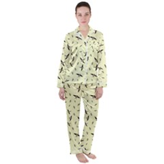 Summer Skies - Swallows - By Larenard Studios Satin Long Sleeve Pyjamas Set by LaRenard