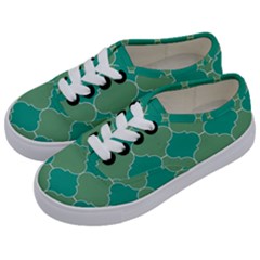 Tiles Arabesque Ottoman Bath Kids  Classic Low Top Sneakers by Wegoenart