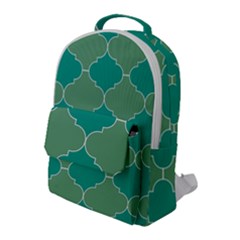 Tiles Arabesque Ottoman Bath Flap Pocket Backpack (Large)